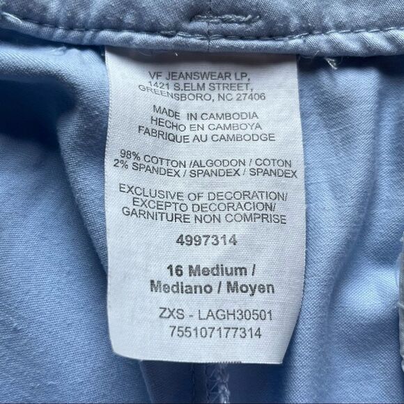 Lee Slender Secret Capris light blue Size 16 medium lower on the waist - Picture 7 of 8